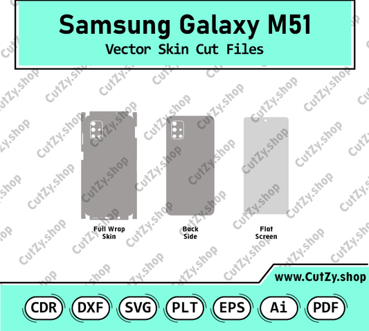 Samsung Galaxy M51 Vector Skin Cut Files
