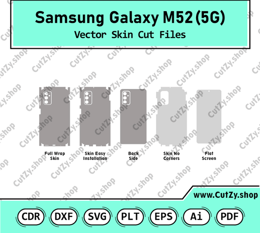 Samsung Galaxy M52 5G Vector Skin Cut Files