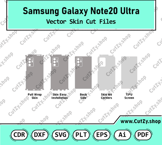 Samsung Galaxy Note 20 Ultra 5G Vector Skin Cut Files