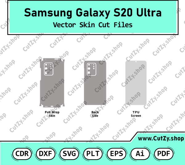 Samsung Galaxy S20 Ultra 5G Vector Skin Cut Files