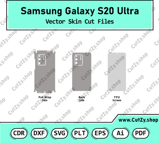 Samsung Galaxy S20 Ultra 5G Vector Skin Cut Files