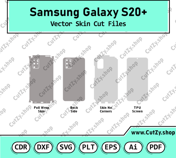 Samsung Galaxy S20 Plus 5G Vector Skin Cut Files