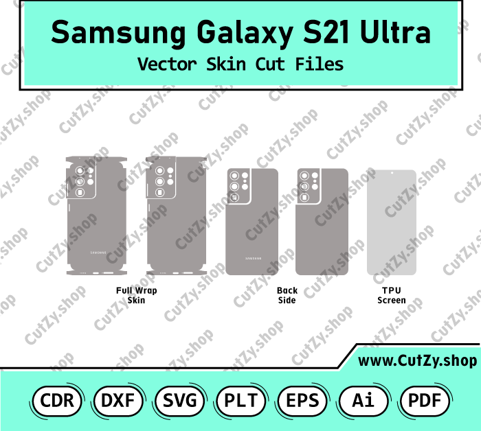 Samsung Galaxy S21 Ultra 5G Vector Skin Cut Files