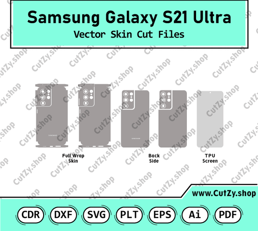 Samsung Galaxy S21 Ultra 5G Vector Skin Cut Files