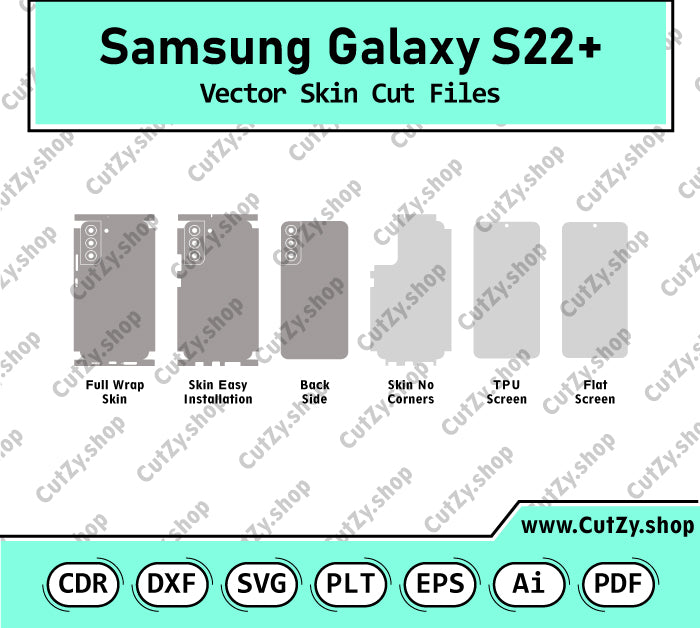 Samsung Galaxy S22 Plus 5G Vector Skin Cut Files