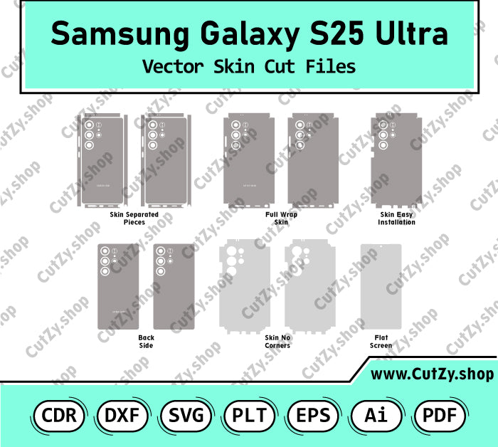 Samsung Galaxy S25 Ultra (2025) Vector Skin Cut Files
