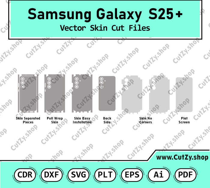 Samsung Galaxy S25+ (2025) Vector Skin Cut Files