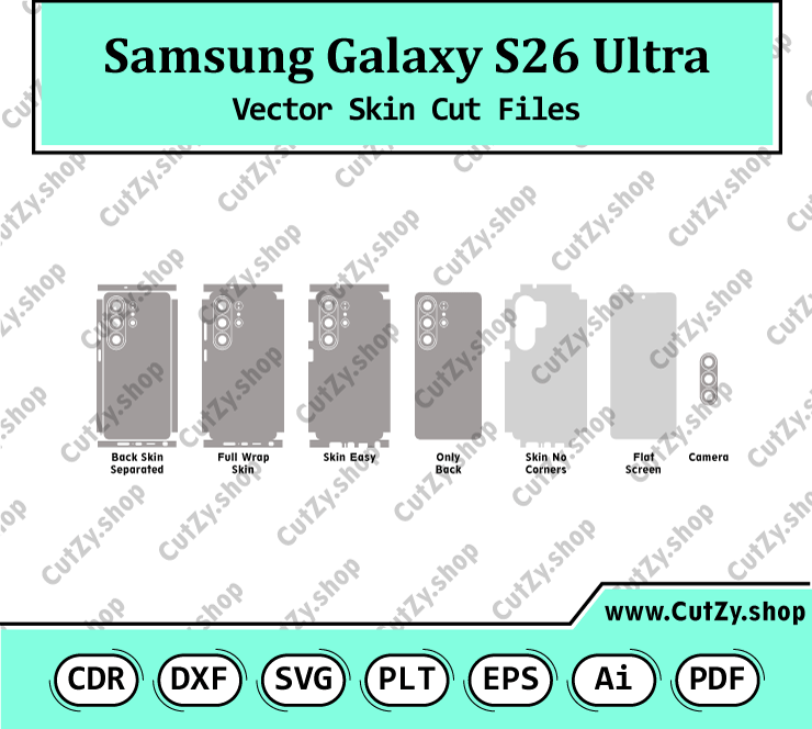 Samsung Galaxy S26 Ultra Vector Skin Cut Files