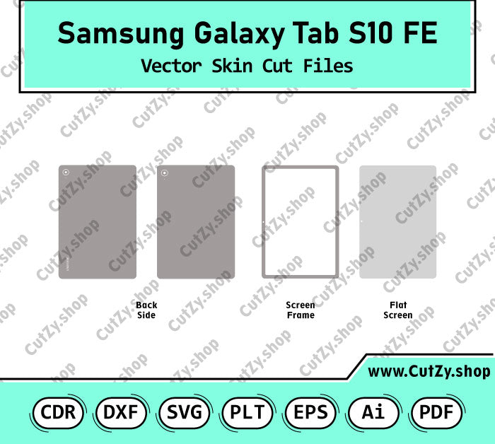 Samsung Galaxy Tab S10 FE Vector Skin Cut Files