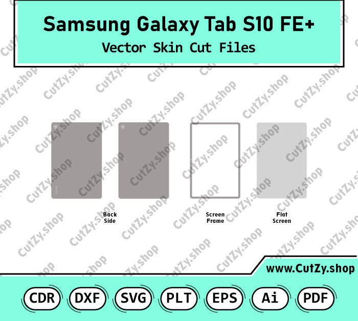 Samsung Galaxy Tab S10 FE+ Vector Skin Cut Files