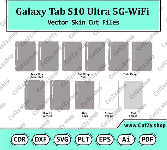 Samsung Galaxy Tab S10 Ultra 5G-WiFi Vector Skin Cut Files