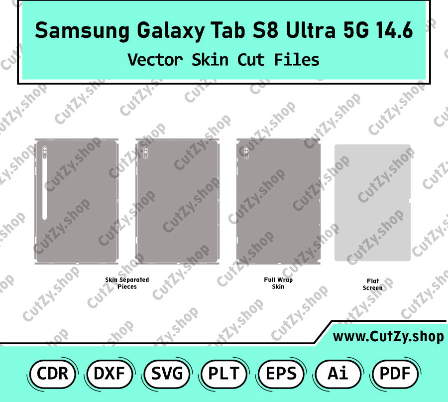 Samsung Galaxy Tab S8 Ultra 5G Vector Skin Cut Files