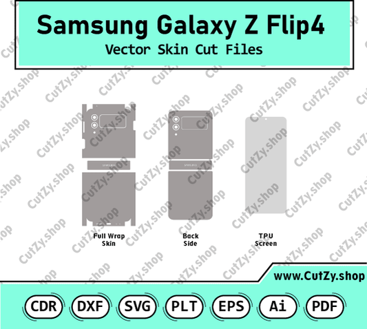 Samsung Galaxy Z Flip 4 Vector Skin Template Cut Files