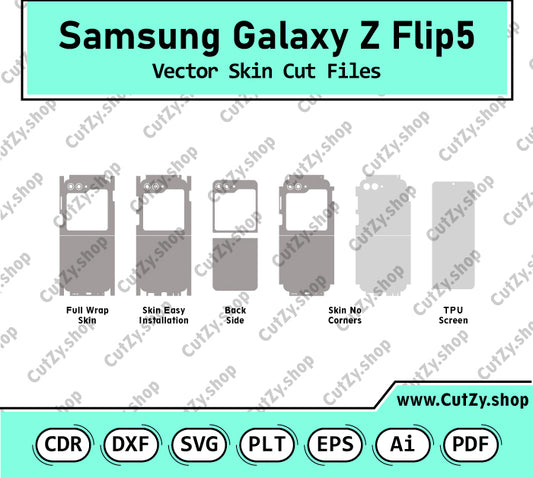 Samsung Galaxy Z Flip5 Vector Skin Cut Files