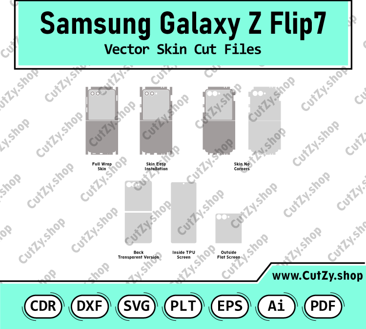 Samsung Galaxy Z Flip7 Vector Skin Cut Files