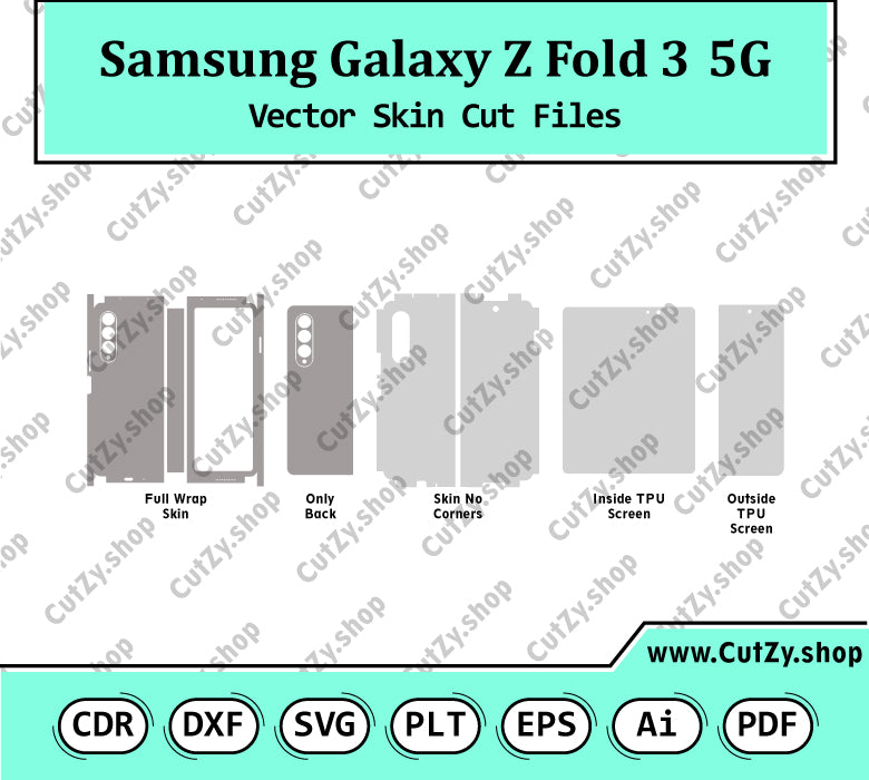 Samsung Galaxy Z Fold 3 5G Vector Skin Cut Files