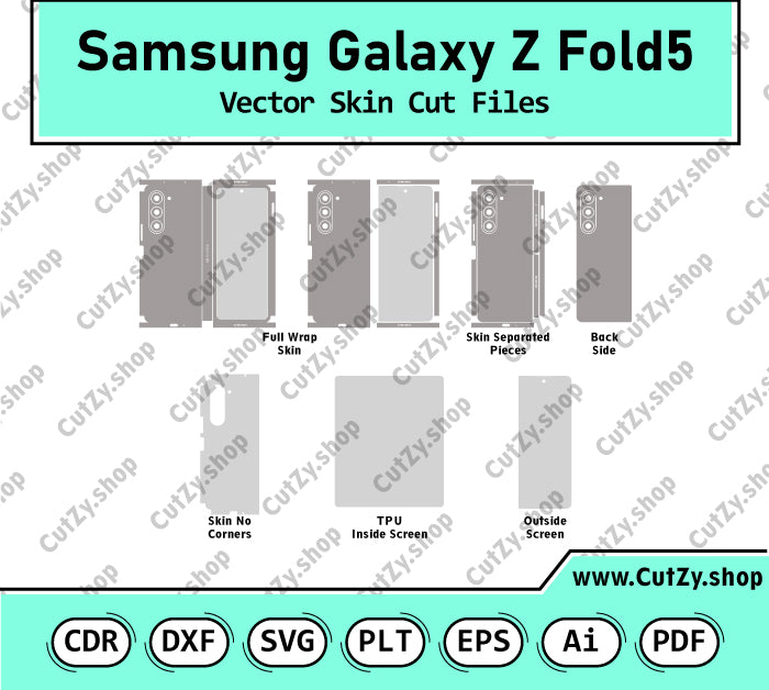 Samsung Galaxy Z Fold5 Vector Skin Cut Files