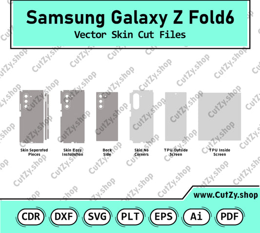 Samsung Galaxy Z Fold6 Vector Skin Cut Files