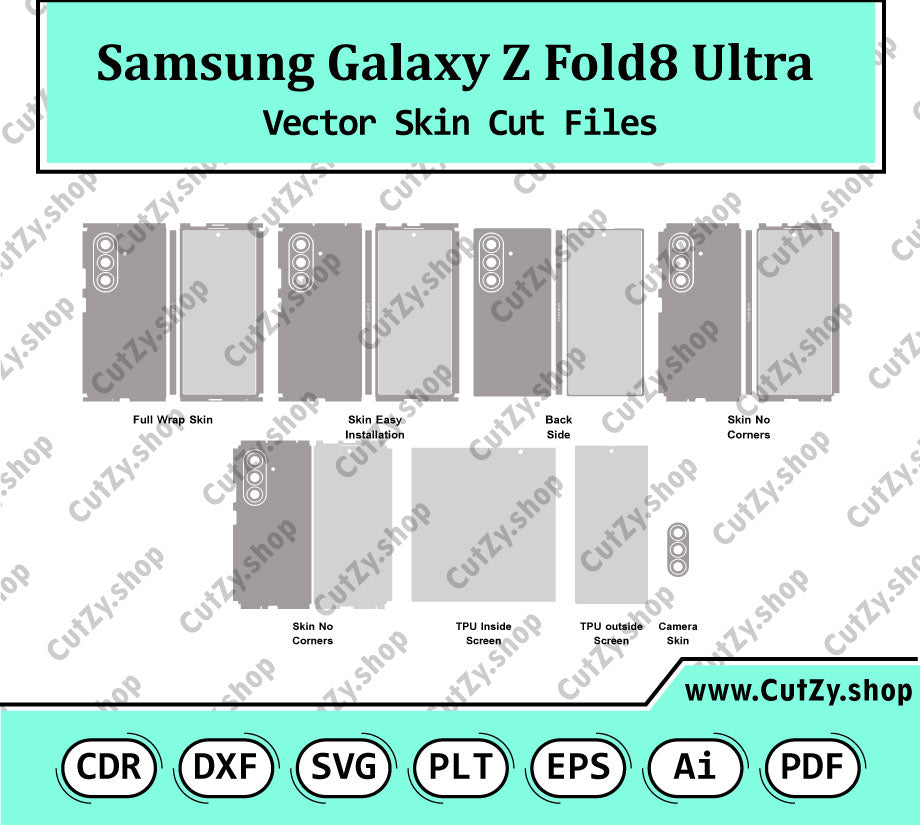 Samsung Galaxy Z Fold8 Ultra Vector Skin Cut Files