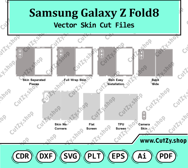 Samsung Galaxy Z Fold8 Vector Skin Cut Files