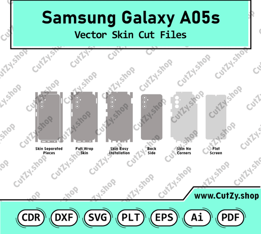Samsung Galaxy A05s Vector Skin Cut Files