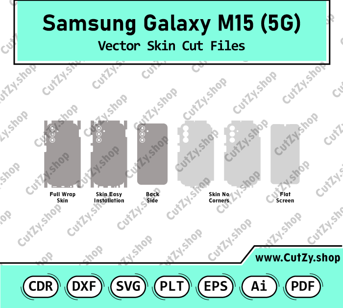 Samsung Galaxy M15 5G Vector Skin Cut Files