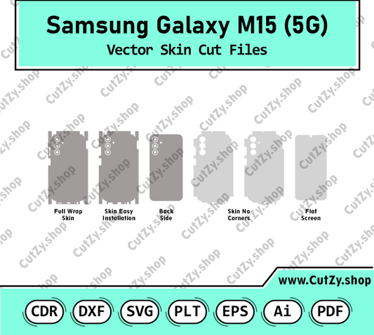 Samsung Galaxy M15 5G Vector Skin Cut Files