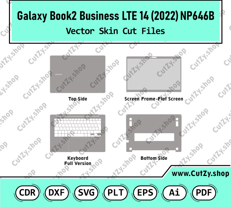Samsung Book 2 Business LTE 14  NP646B (2022) Vector Skin Cut Files