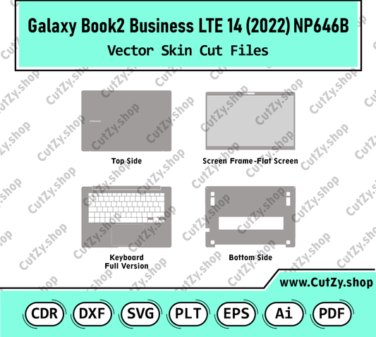 Samsung Book 2 Business LTE 14  NP646B (2022) Vector Skin Cut Files