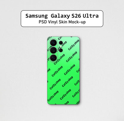 Samsung Galaxy S26 Ultra PSD Vinyl Skin Mock-up