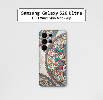 Samsung Galaxy S26 Ultra PSD Vinyl Skin Mock-up