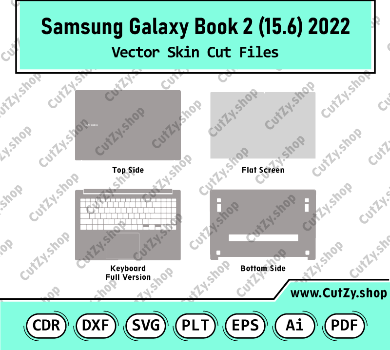 Samsung Galaxy Book 2 (15.6) 2022 -NP750XED Vector Skin Cut Files