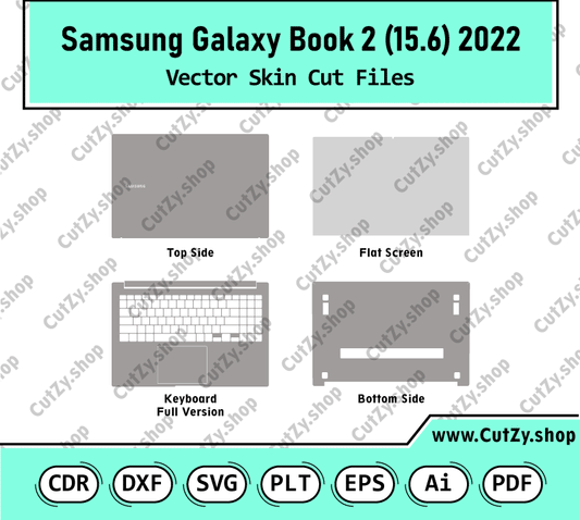 Samsung Galaxy Book 2 (15.6) 2022 -NP750XED Vector Skin Cut Files