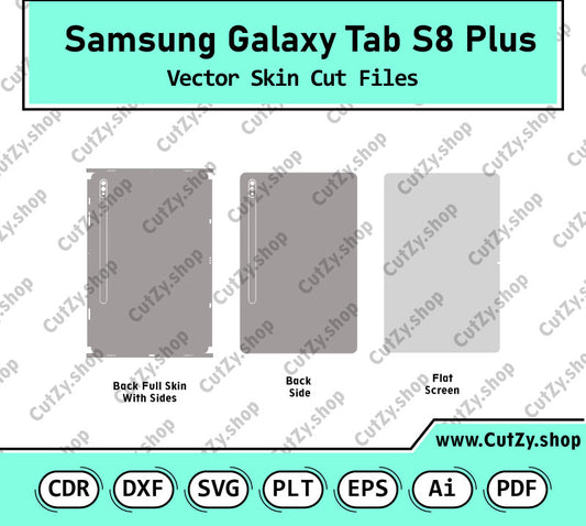 Samsung Galaxy Tab S8 Plus (12.4) 2022 Vector Skin Cut Files