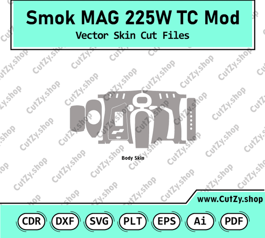 Smok MAG 225W TC Mod Vector Skin Cut Files