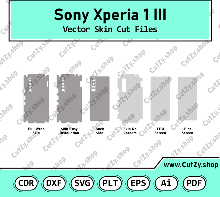 Sony Xperia 1 III SOG03 Vector Skin Cut Files