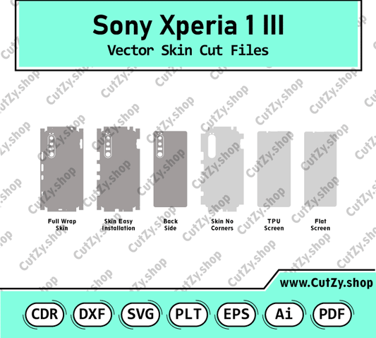 Sony Xperia 1 III SOG03 Vector Skin Cut Files