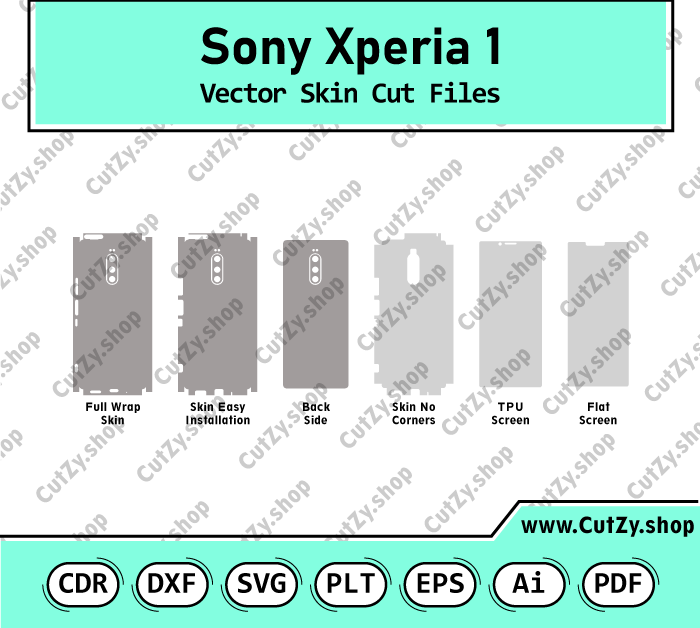 Sony Xperia 1 Vector Skin Cut Files