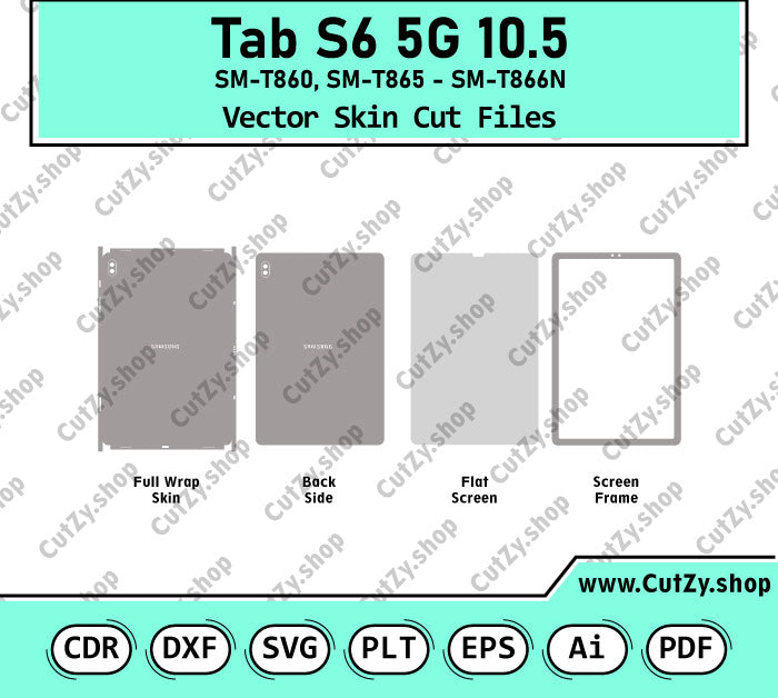 Samsung Galaxy Tab S6 10.5 5G 10.5  Vector Skin Templates