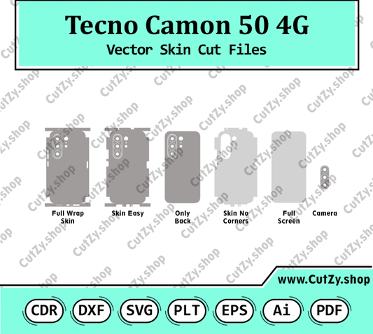 Tecno Camon 50 4G Vector Skin Cut Files