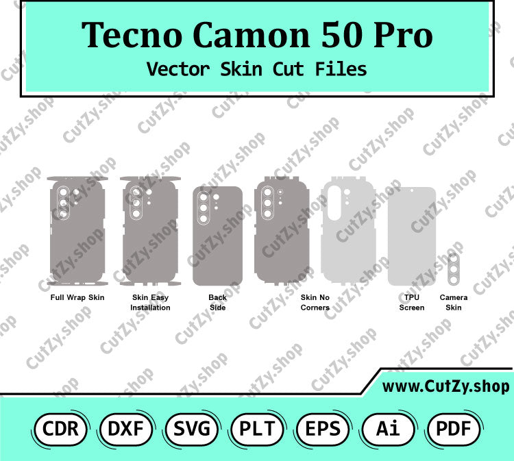 Tecno Camon 50 Pro Vector Skin Cut Files