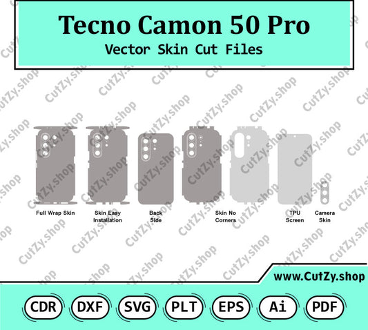 Tecno Camon 50 Pro Vector Skin Cut Files