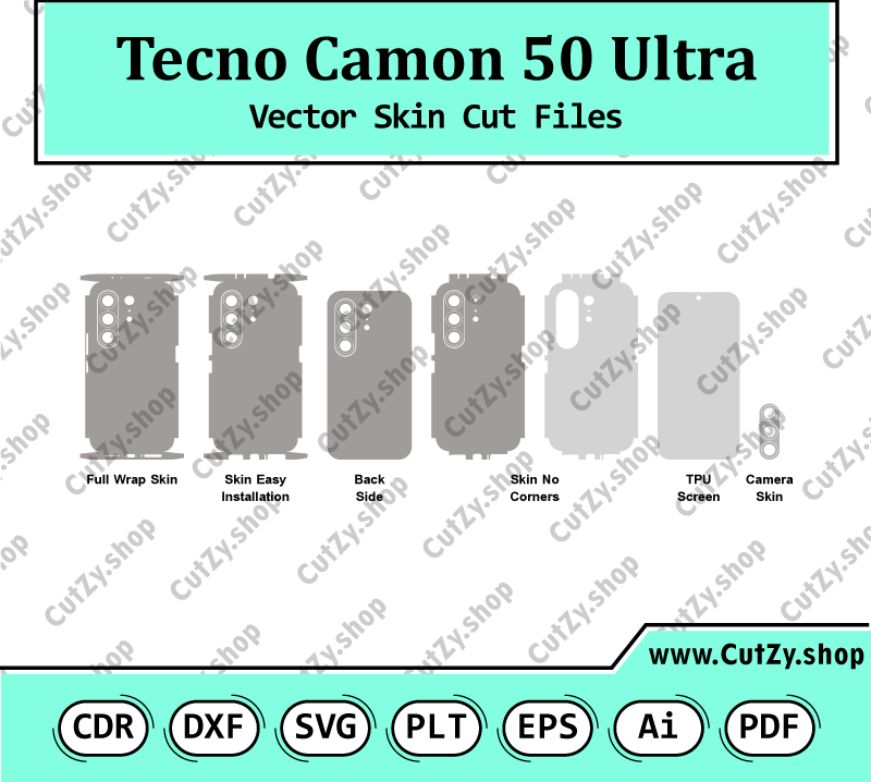 Tecno Camon 50 Ultra Vector Skin Cut Files