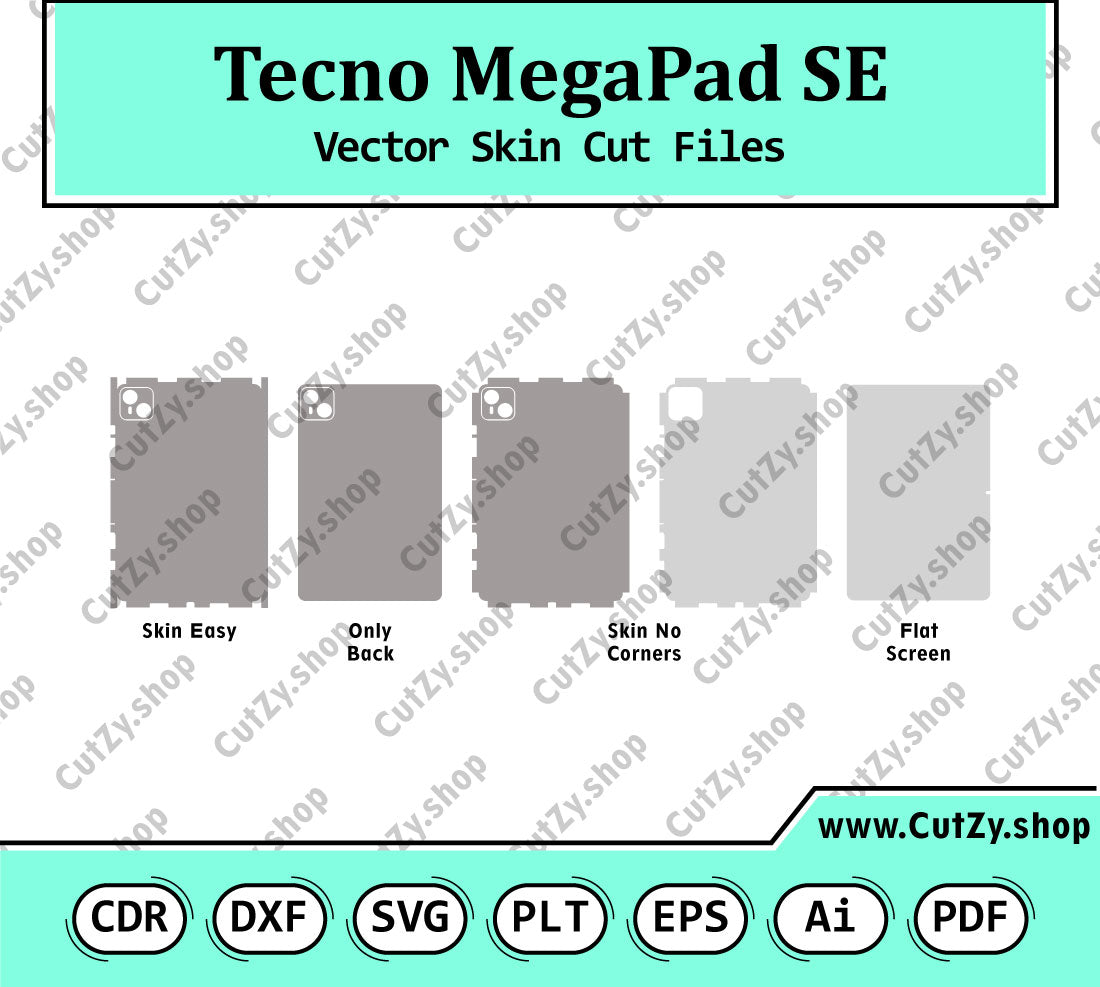 Tecno Megapad SE Vector Skin Cut Files
