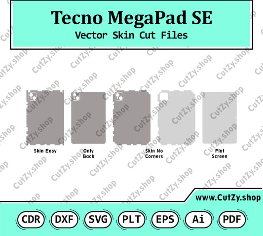 Tecno Megapad SE Vector Skin Cut Files