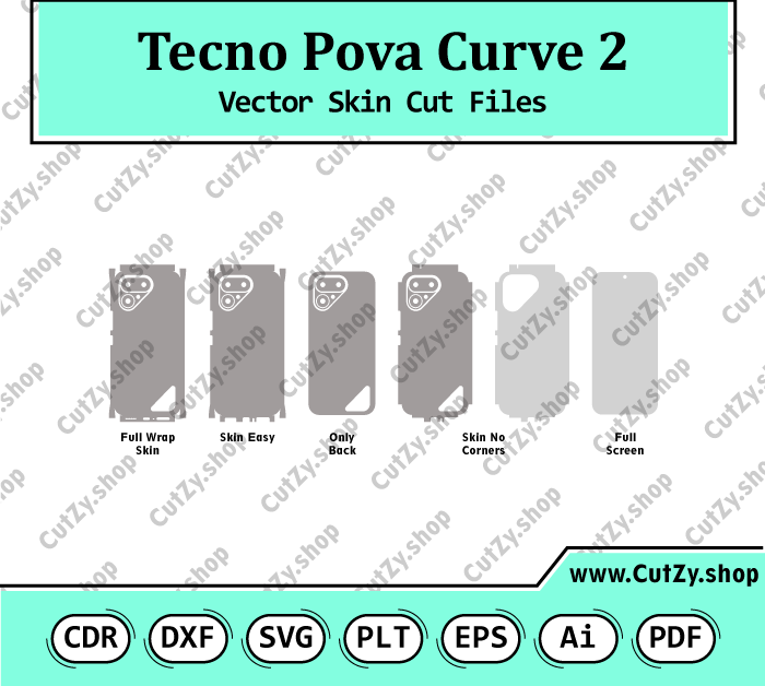 Tecno Pova Curve 2 Vector Skin Cut Files