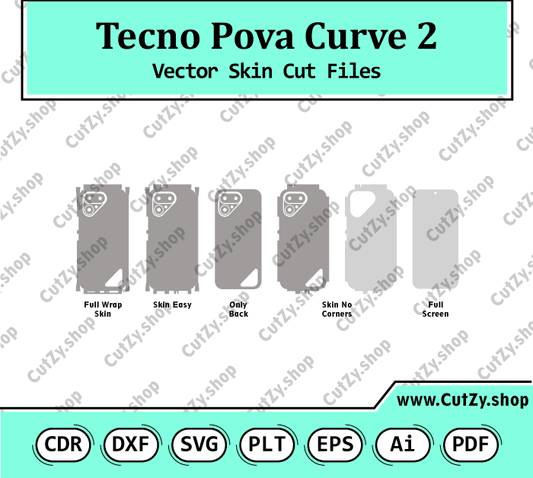 Tecno Pova Curve 2 Vector Skin Cut Files