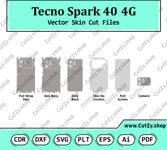 Tecno Spark 40 4G Vector Skin Cut Files