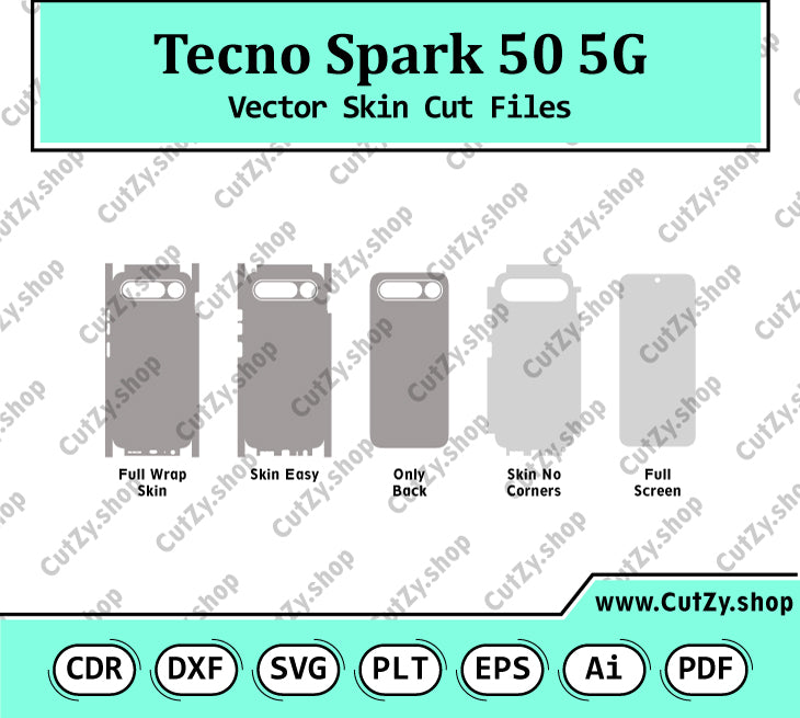 Tecno Spark 50 5G Vector Skin Cut Files