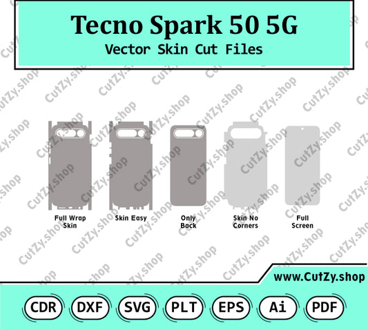 Tecno Spark 50 5G Vector Skin Cut Files